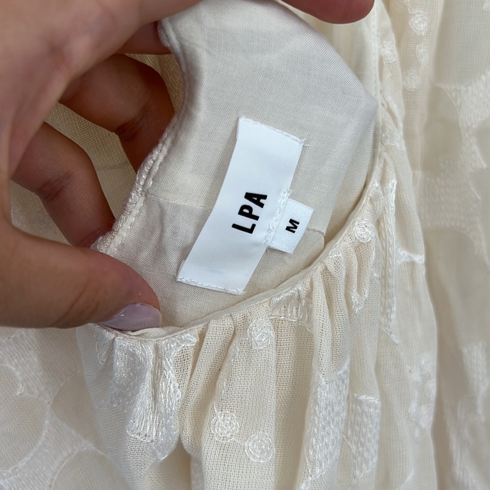 LPA Baptiste Dress in Off White Medium - Picture 8 of 10